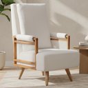 Ver imagem 2 de Poltrona de Amamentação Fixa Pés Manu Líria D02 Linho Off White B-410 - Lyam Decor