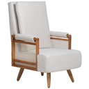 Ver imagem 1 de Poltrona de Amamentação Fixa Pés Manu Líria D02 Linho Off White B-410 - Lyam Decor