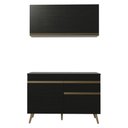 Ver imagem 4 de Armário Cozinha Modulada Compacta com Balcão 120cm Florença Multimóveis MP2451 Preto