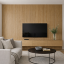 Ver imagem 1 de Kit 2 Painel Ripado Pvc 3d Decorativo 2,70m X 16cm