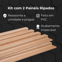 Ver imagem 4 de Kit 2 Painel Ripado Pvc 3d Decorativo 2,70m X 16cm
