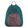 Mini Mochila JanSport Half Pint - PEACOCK BLUE LEOPARD LIFE - Verde Limão - 1