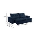 Ver imagem 2 de Sofá Retrátil e Reclinável Ventura 2,00m Pillow com 20cm Fibra Siliconada - Jolie Azul