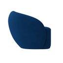 Ver imagem 6 de Poltrona Decorativa Sala de Estar Íbis Encosto Fixo Veludo Azul Marinho G33 - Gran Belo