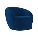 Ver imagem 1 de Poltrona Decorativa Sala de Estar Íbis Encosto Fixo Veludo Azul Marinho G33 - Gran Belo