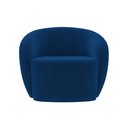 Ver imagem 2 de Poltrona Decorativa Sala de Estar Íbis Encosto Fixo Veludo Azul Marinho G33 - Gran Belo