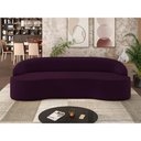 Ver imagem 2 de Sofá 4 Lugares Curvo Sala de Estar Living Lótus D02 Veludo Roxo 260 cm C-292 - Lyam Decor