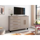 Ver imagem 1 de Cômoda Organizadora Quarto 4 Gavetas 2 Portas Gianduia- Rede Móveis