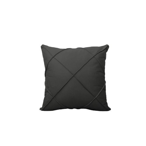Kit 2 Capas de Almofada Lunna Suede 45x45 Drapeada Luxo - Chumbo