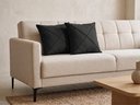 Ver imagem 3 de Kit 2 Capas de Almofada Lunna Suede 45x45 Drapeada Luxo - Chumbo