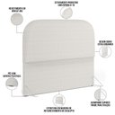 Ver imagem 4 de Cabeceira Cama Box Queen 160cm Orgânica Lanna W01 Bouclê Cru - Lyam Decor
