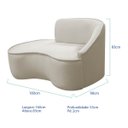 Ver imagem 5 de Kit Divã Recamier Orgânico Marrocos 160cm Lado Esquerdo e 2 Poltronas Amore Linho