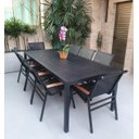 Ver imagem 1 de Jogo de Mesa Retangular 1,80x90 Aluminio + 6 Cadeiras Jantar Externa