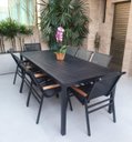Ver imagem 1 de Jogo de Mesa Retangular 1,80x90 Aluminio + 6 Cadeiras Jantar Externa