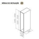 Ver imagem 2 de Coluna Deslizante Aramada Armário 4 Bandejas 25x47x152cm Aço Carbono Preto Masutti Copat