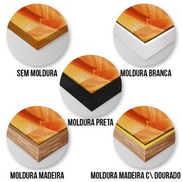 Quadro Decorativo Moderno Ponte Por do Sol Com Moldura e Sem Vidro 90X140 - 4
