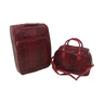 Kit Mala de Rodinha + Mala Média Aceito A Bordo Bagagem - Vermelho Cobra - 1