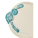 Ver imagem 2 de Prato Crustaceo Raso Turquesa em Ceramica Luiz Salvador