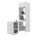 Ver imagem 1 de Paneleiro com Mesa Dobrável 1 Porta para Forno e Microondas Veneza Multimóveis MP3709.891 Branco