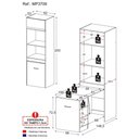 Ver imagem 3 de Paneleiro com Mesa Dobrável 1 Porta para Forno e Microondas Veneza Multimóveis MP3709.891 Branco