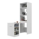 Ver imagem 4 de Paneleiro com Mesa Dobrável 1 Porta para Forno e Microondas Veneza Multimóveis MP3709.891 Branco