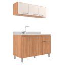 Ver imagem 1 de Cozinha Iara Modulada 2 Peças 6 Portas 1 Gaveta Freijó/off White