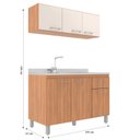 Ver imagem 4 de Cozinha Iara Modulada 2 Peças 6 Portas 1 Gaveta Freijó/off White