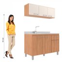 Ver imagem 3 de Cozinha Iara Modulada 2 Peças 6 Portas 1 Gaveta Freijó/off White