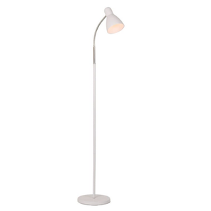 Luminária de Chão Curva Articulada Branca