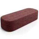 Ver imagem 2 de Puff Decorativo Orgânico para Living Quarto 195cm Doha W01 Linho Bordô - Lyam Decor