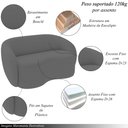 Ver imagem 3 de Sofá Decorativo 1,60cm 2 Lugares Íbis Bouclê Grafite G33 - Gran Belo