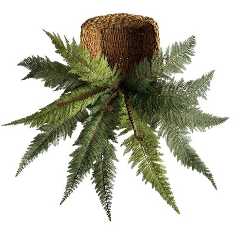 Kit de 3 Samambaias Artificiais Decorativas Aparência Natural Realista