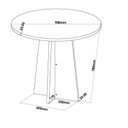 Ver imagem 4 de Mesa de Jantar 4 Lugares Redonda Tampo em MDF Chilli Bege/Mel/Blonde