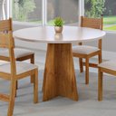 Ver imagem 5 de Mesa de Jantar 4 Lugares Redonda Tampo em MDF Chilli Bege/Mel/Blonde