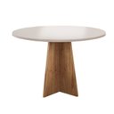Ver imagem 2 de Mesa de Jantar 4 Lugares Redonda Tampo em MDF Chilli Bege/Mel/Blonde