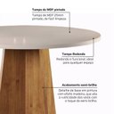 Ver imagem 6 de Mesa de Jantar 4 Lugares Redonda Tampo em MDF Chilli Bege/Mel/Blonde