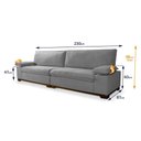 Ver imagem 4 de Sofá Siberian 3 Lugares Reclinável 230cm Cinza King House