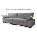 Ver imagem 7 de Sofá Siberian 3 Lugares Reclinável 230cm Cinza King House