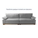 Ver mais imagens de Sofá Siberian 3 Lugares Reclinável 230cm Cinza King House