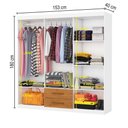 Ver imagem 4 de Guarda-roupa Solteiro Regalle 6 Portas 2 Gavetas com Espelho Branco/cinamomo - Pnr Móveis