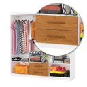 Ver imagem 5 de Guarda-roupa Solteiro Regalle 6 Portas 2 Gavetas com Espelho Branco/cinamomo - Pnr Móveis