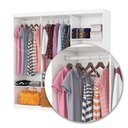 Ver imagem 6 de Guarda-roupa Solteiro Regalle 6 Portas 2 Gavetas com Espelho Branco/cinamomo - Pnr Móveis