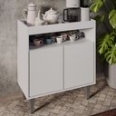 Ver imagem 6 de Aparador Cantinho do Café e Painel 3 Prateleiras Flora M24 Branco - Mpozenato