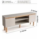 Ver imagem 5 de Rack Cava 136cm com Prateleira para TV até 60" Byhouse