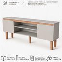 Ver imagem 4 de Rack Cava 136cm com Prateleira para TV até 60" Byhouse
