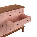 Ver imagem 4 de Cômoda 4 Gavetas + 1 Porta - Rosa