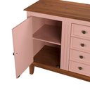 Ver imagem 3 de Cômoda 4 Gavetas + 1 Porta - Rosa