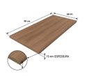 Ver imagem 2 de Tampo Mesa 60x90 MDF 15mm Madeirado 90x60 Prateleira Arrigo Móveis