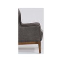 Ver mais imagens de Poltrona Decorativa Realeza Base em Madeira Linho Marrom - Larbelle