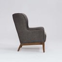 Ver imagem 7 de Poltrona Decorativa Realeza Base em Madeira Linho Marrom - Larbelle